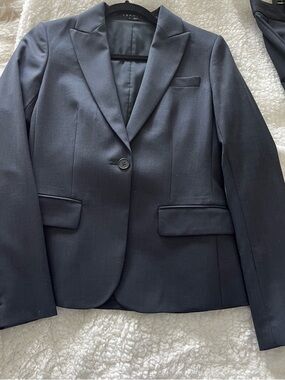 Theory Women's Navy Single-Button Tailored Blazer